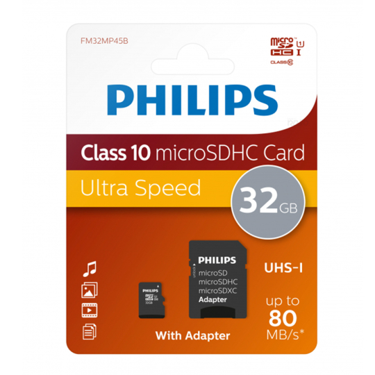 Cartão Philips Micro SD com Adaptador