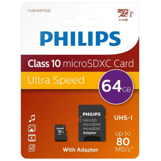 Cartão Philips Micro SD com Adaptador