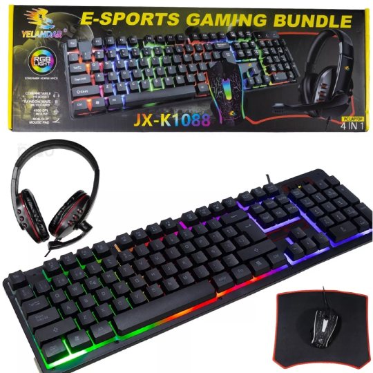 Kit Gaming RGB 4 em 1