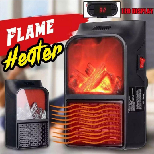 Mini Aquecedor com Comando-Flame Heater