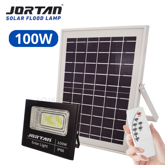 Luz Solar 100W com Painel Solar e Comando