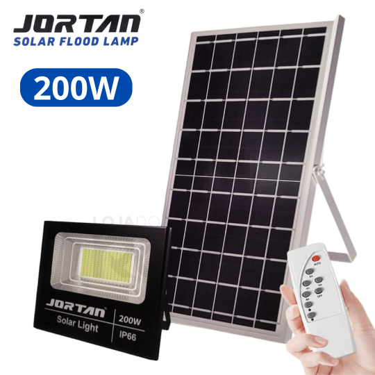 Luz Solar 200W com Painel Solar e Comando