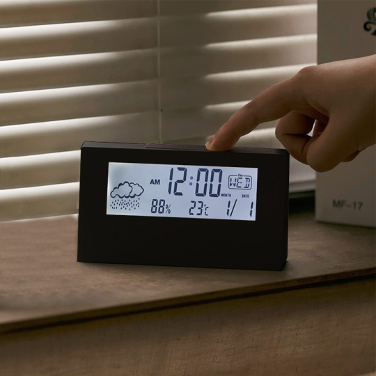 Relógio Digital Multifuncional com Temperatura