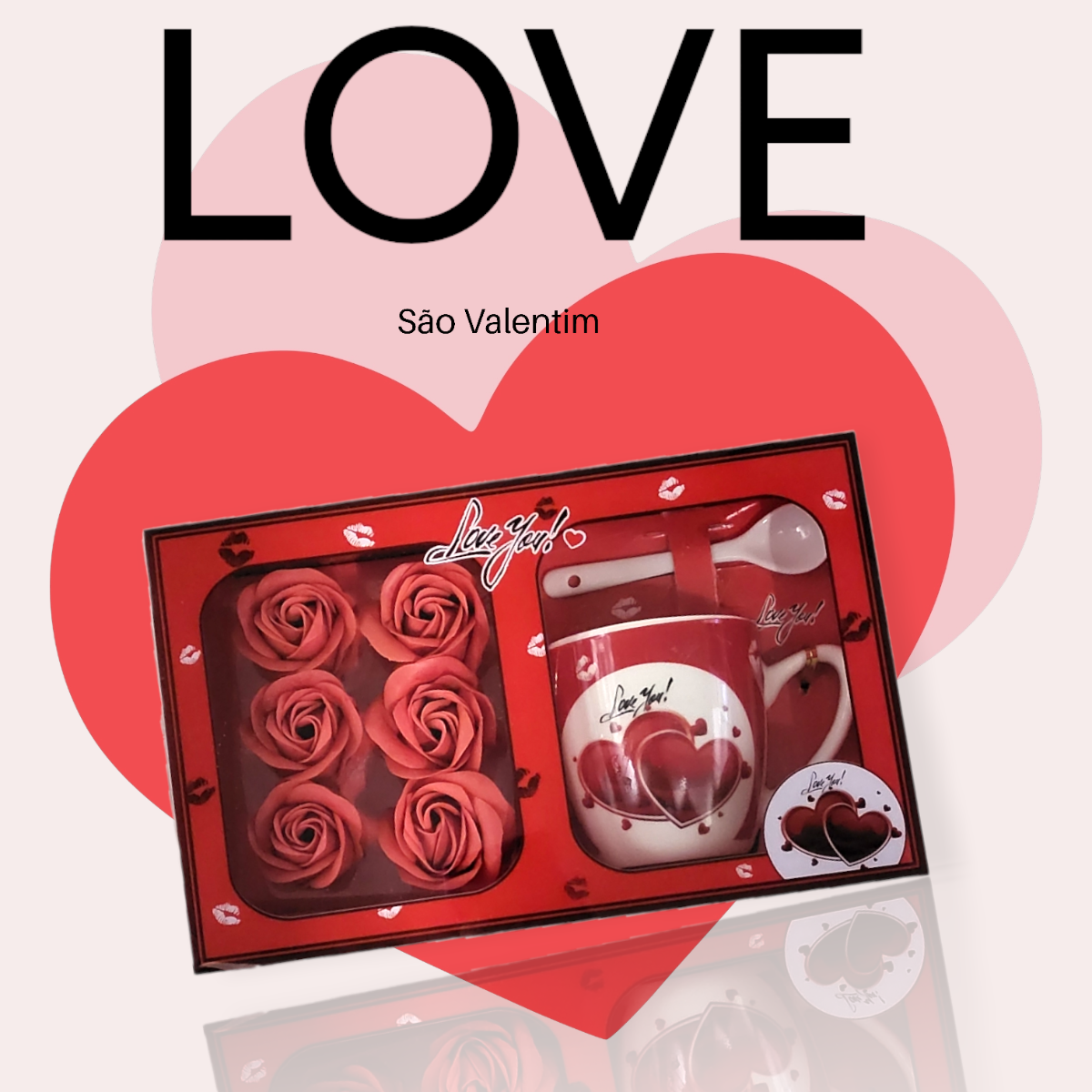 Conjunto Love - Chávena + Rosas